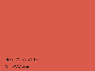Hex #da5a4b Color Image