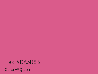 Hex #da5b8b Color Image