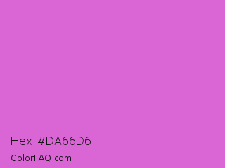 Hex #da66d6 Color Image