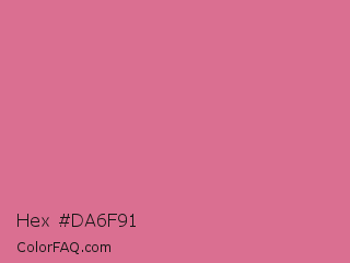 Hex #da6f91 Color Image