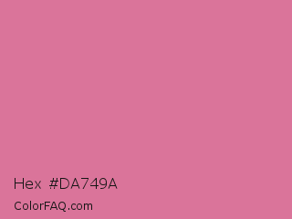 Hex #da749a Color Image
