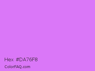 Hex #da76f8 Color Image