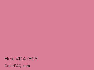 Hex #da7e98 Color Image