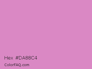 Hex #da88c4 Color Image