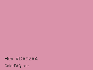 Hex #da92aa Color Image