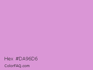 Hex #da96d6 Color Image