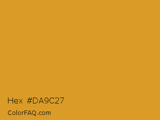 Hex #da9c27 Color Image