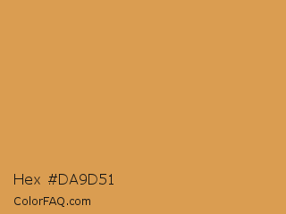 Hex #da9d51 Color Image