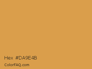 Hex #da9e4b Color Image