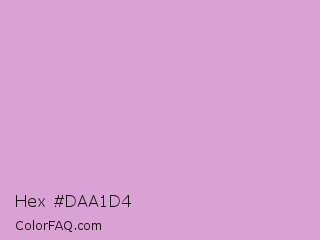 Hex #daa1d4 Color Image