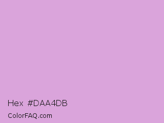 Hex #daa4db Color Image