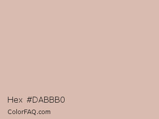 Hex #dabbb0 Color Image