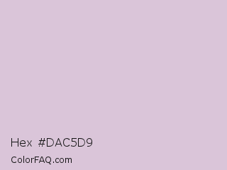 Hex #dac5d9 Color Image