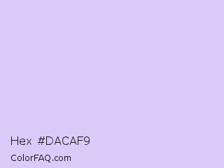 Hex #dacaf9 Color Image