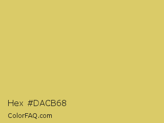 Hex #dacb68 Color Image