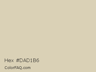 Hex #dad1b6 Color Image