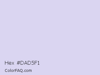 Hex #dad5f1 Color Image