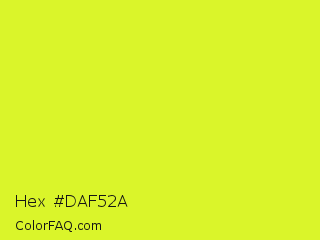Hex #daf52a Color Image