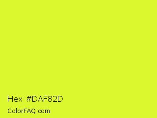 Hex #daf82d Color Image
