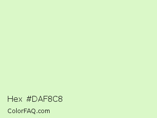 Hex #daf8c8 Color Image