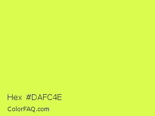 Hex #dafc4e Color Image