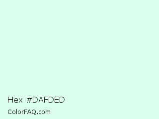Hex #dafded Color Image
