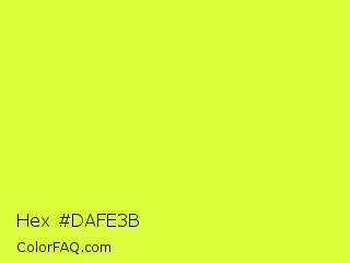 Hex #dafe3b Color Image
