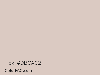 Hex #dbcac2 Color Image