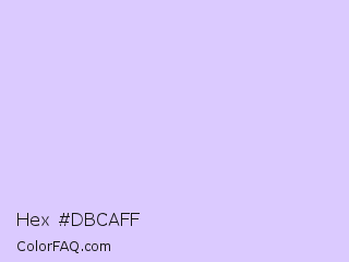 Hex #dbcaff Color Image