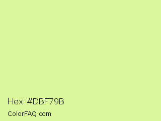 Hex #dbf79b Color Image