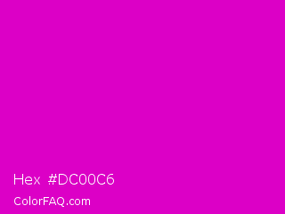 Hex #dc00c6 Color Image