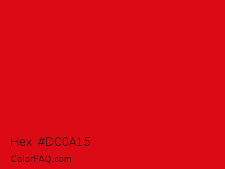 Hex #dc0a15 Color Image
