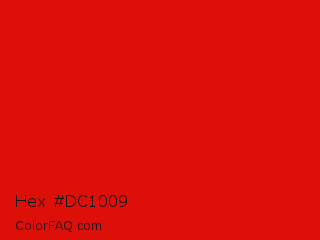 Hex #dc1009 Color Image