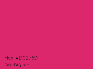 Hex #dc276d Color Image