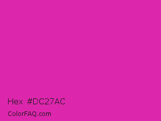 Hex #dc27ac Color Image