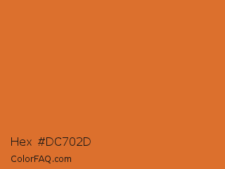 Hex #dc702d Color Image
