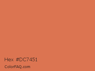 Hex #dc7451 Color Image