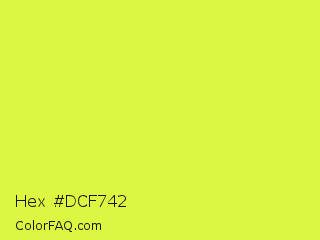 Hex #dcf742 Color Image