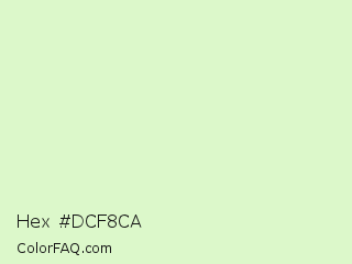 Hex #dcf8ca Color Image