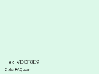 Hex #dcf8e9 Color Image
