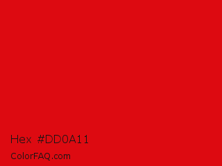 Hex #dd0a11 Color Image