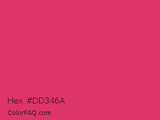 Hex #dd346a Color Image