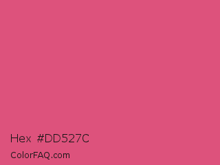 Hex #dd527c Color Image