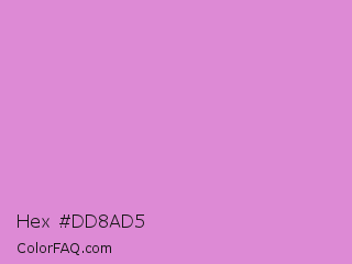 Hex #dd8ad5 Color Image