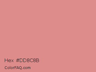Hex #dd8c8b Color Image