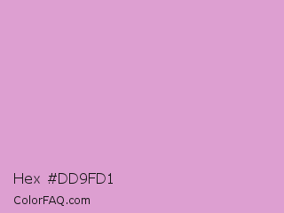 Hex #dd9fd1 Color Image