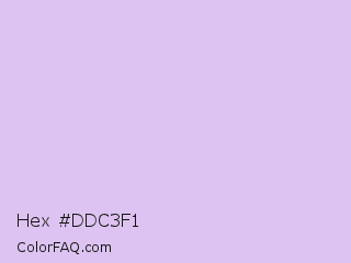 Hex #ddc3f1 Color Image