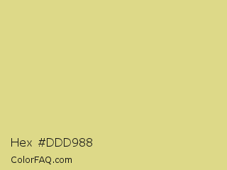 Hex #ddd988 Color Image