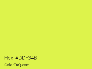 Hex #ddf34b Color Image