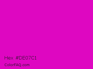 Hex #de07c1 Color Image